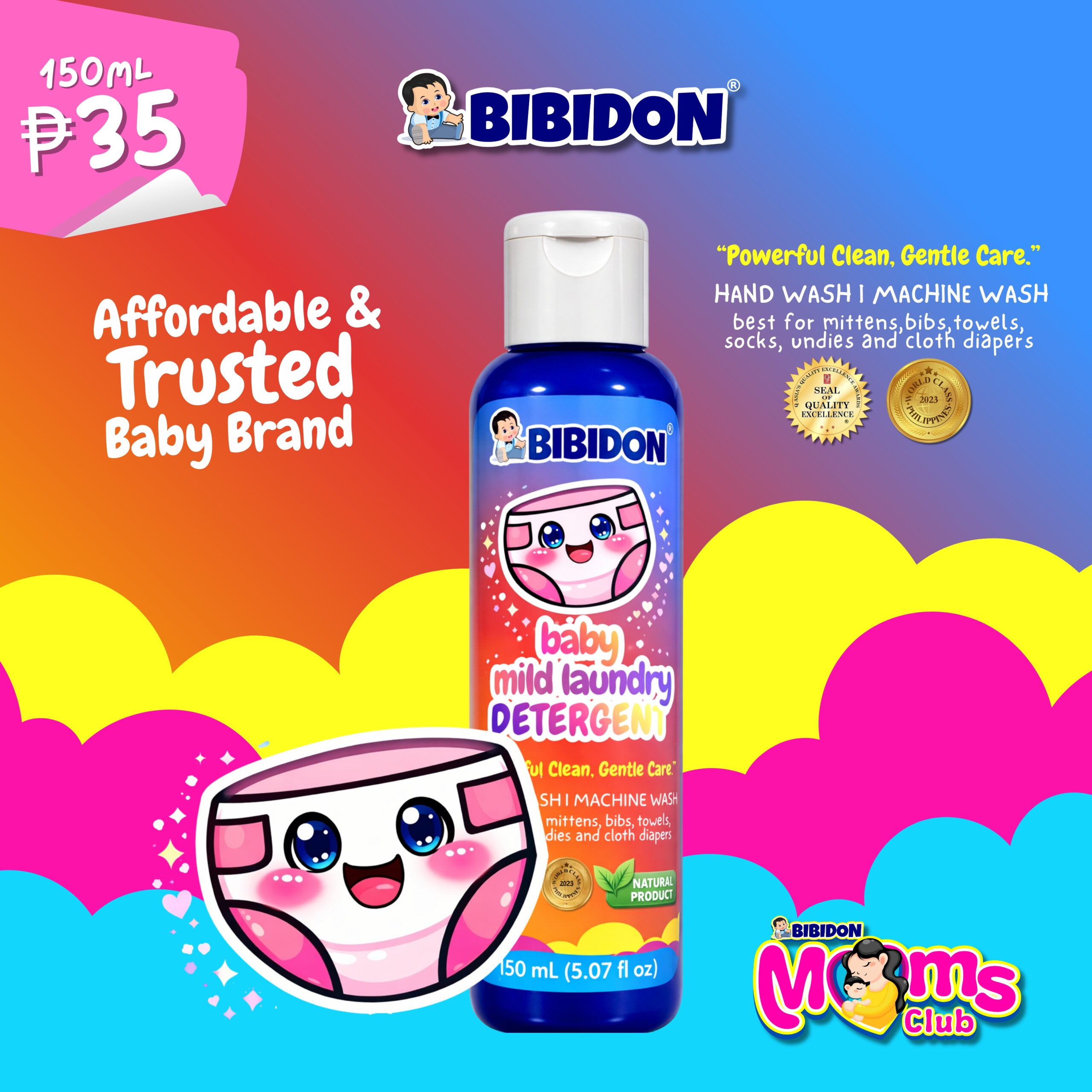 BIBIDON 150ML Baby Mild Laundry DETERGENT